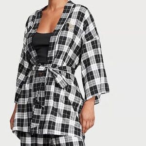 Victoria’s Secret Plaid Women's Kimono Robe